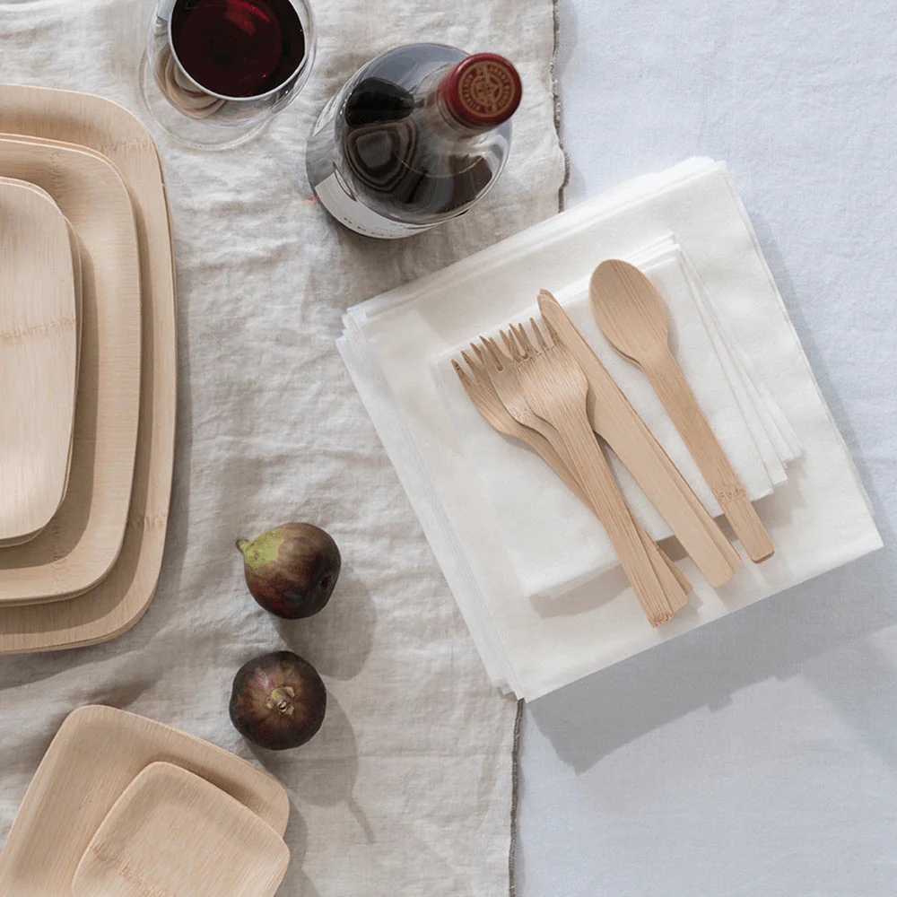 Disposable Bamboo Cutlery Set, 24-piece - Image 6