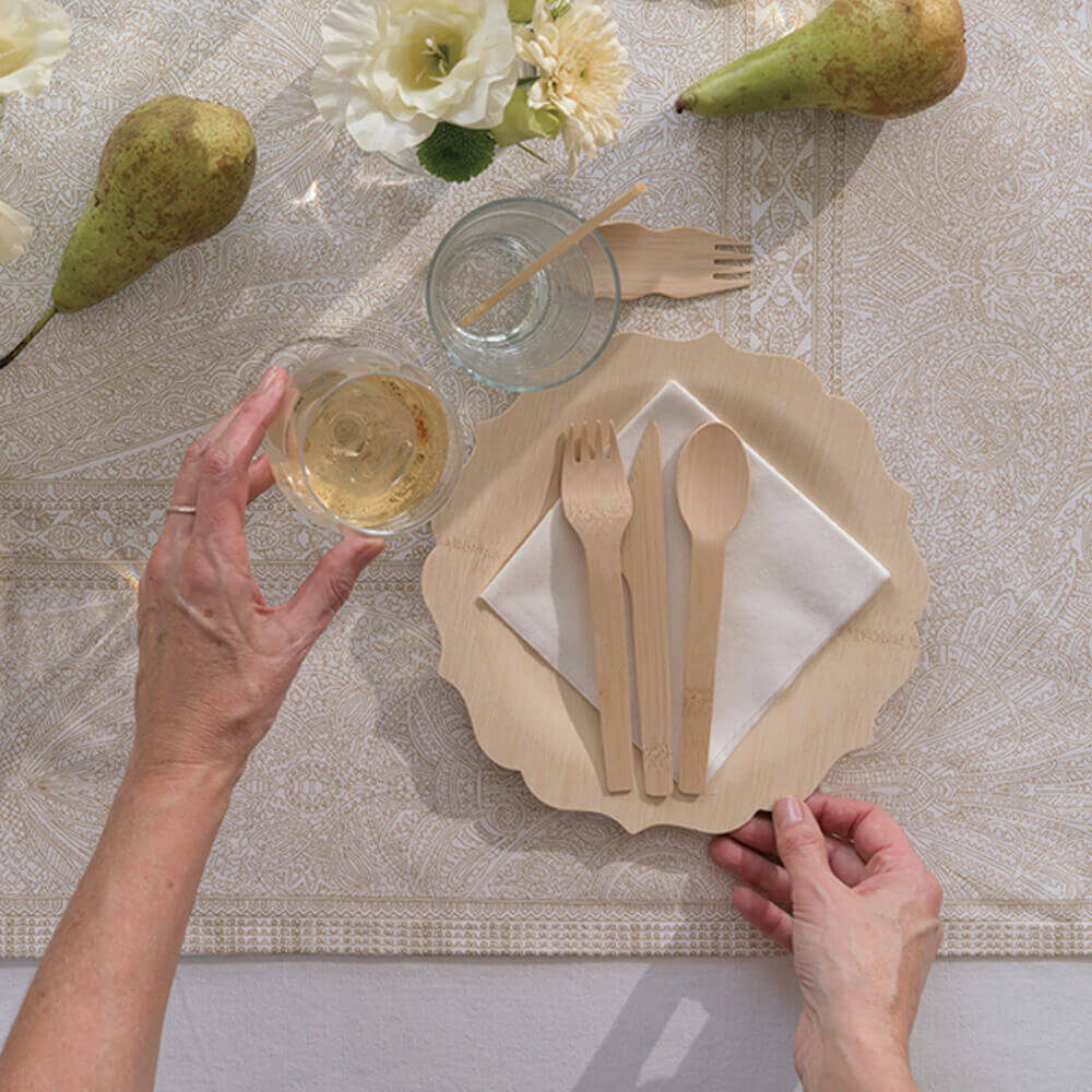 Disposable Bamboo Cutlery Set, 24-piece - Image 7