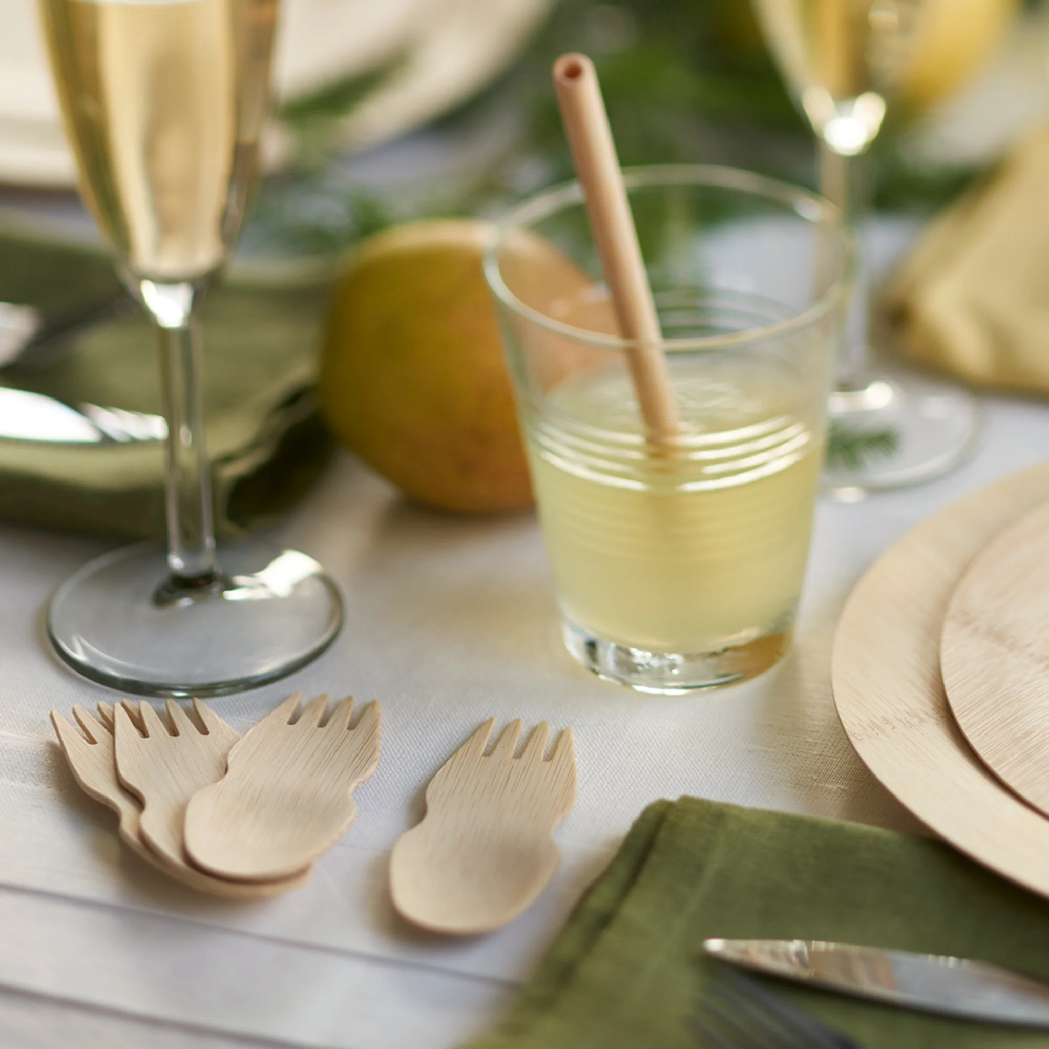 Disposable Bamboo 3.5" Sporks, Bulk - Image 3