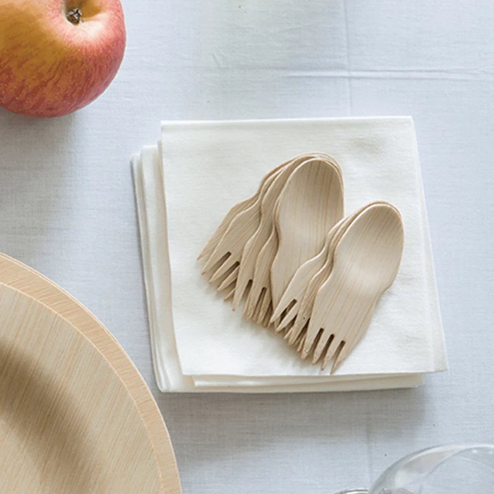 Disposable Bamboo 3.5" Sporks, Bulk - Image 4