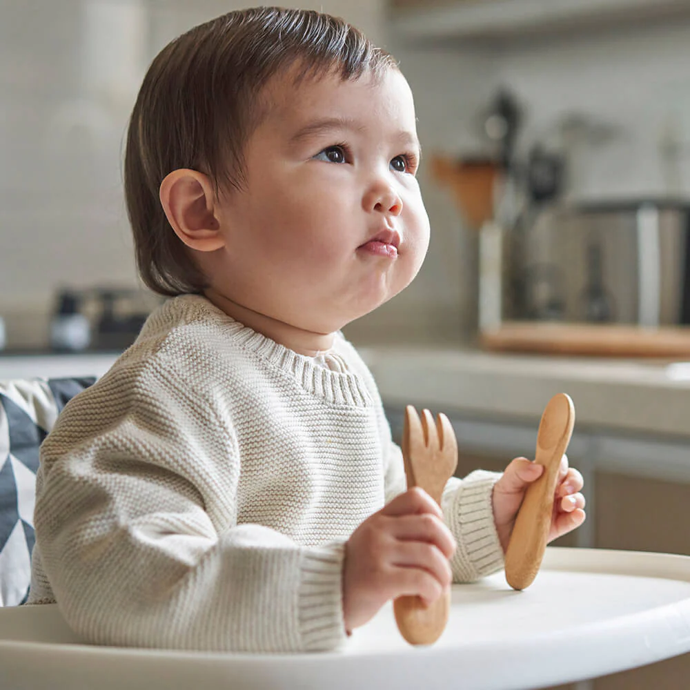 Bamboo Baby's/Toddler's Fork and Spoon Set (12M+) - Image 3