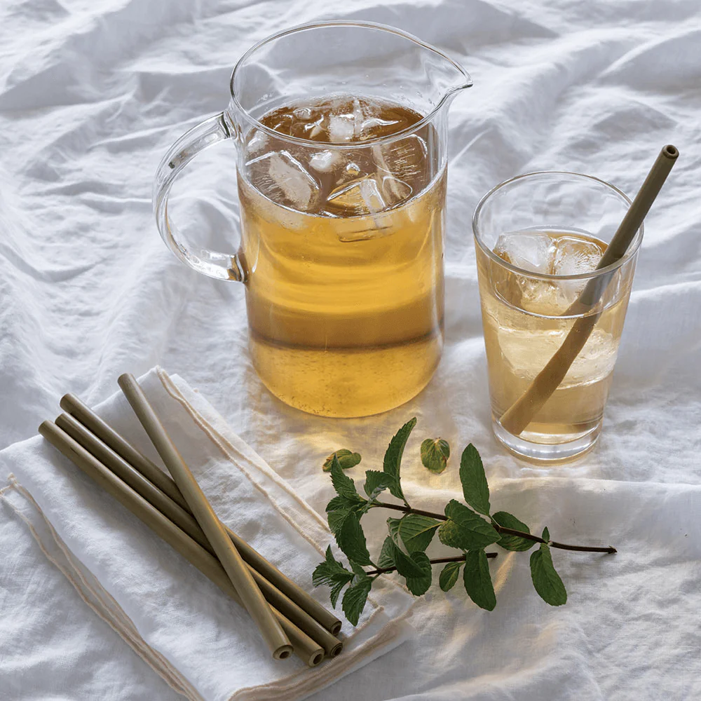 Reusable Bamboo Straws, Original Green, set of 6 - Image 4