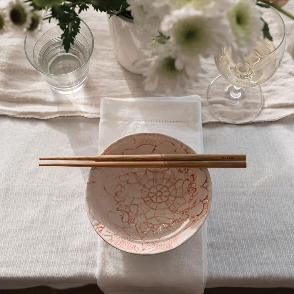 Reusable Bamboo Chopsticks, 5 Sets - Image 4
