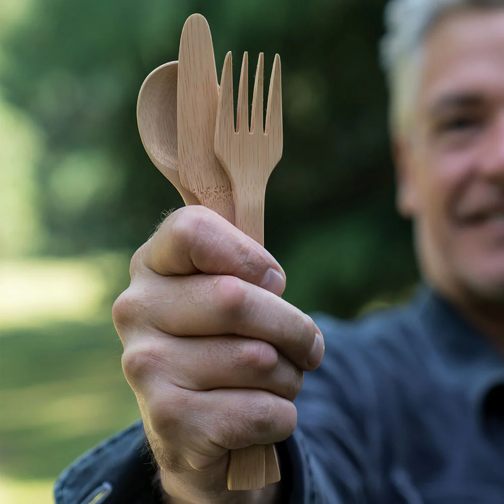 Reusable Bamboo Forks, Set of 2 - Image 3