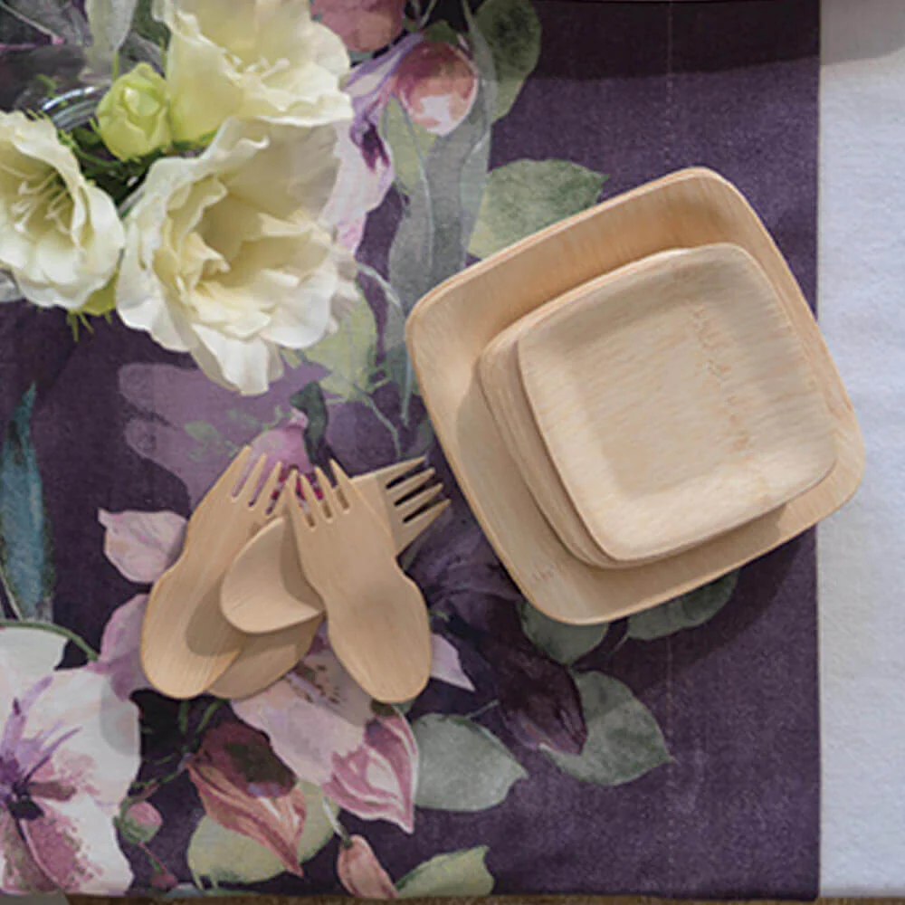 Disposable Bamboo Square Plates - Image 12