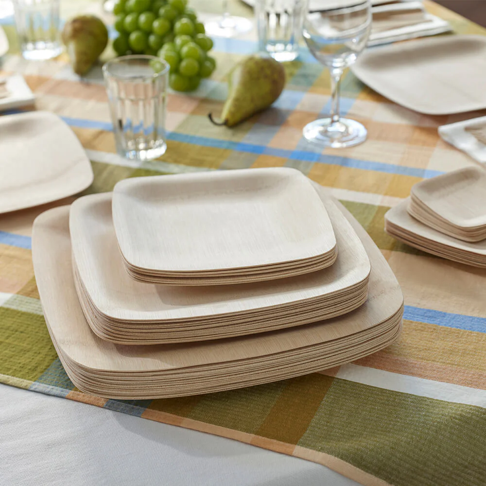 Disposable Bamboo Square Plates - Image 4