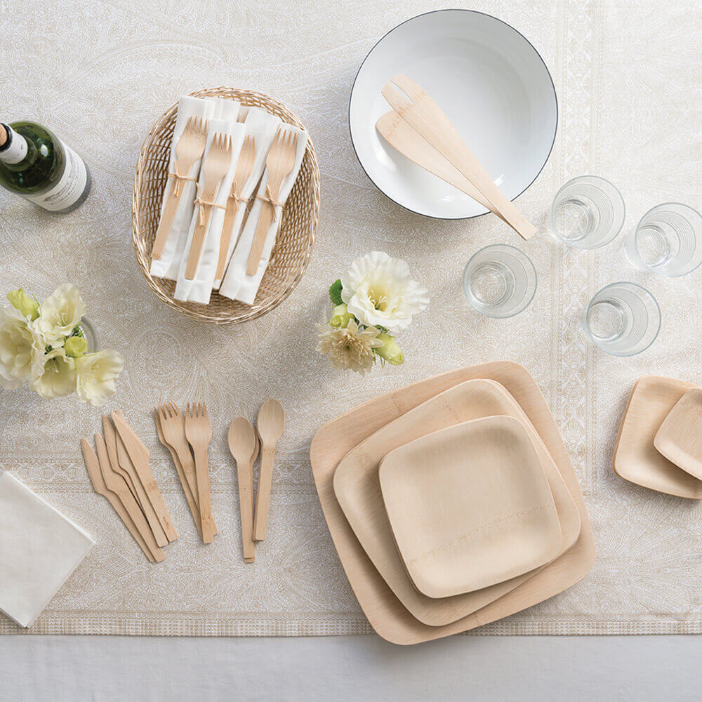 Disposable Bamboo Square Plates - Image 7